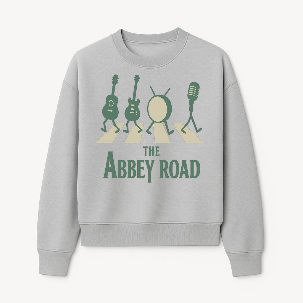 Abbey Road Music Art Print - Iconic Guitar, Drum, & Microphone Design - Perfect for Music Lovers & Retro Decor - Sweatshirt 1758338739572.jpg