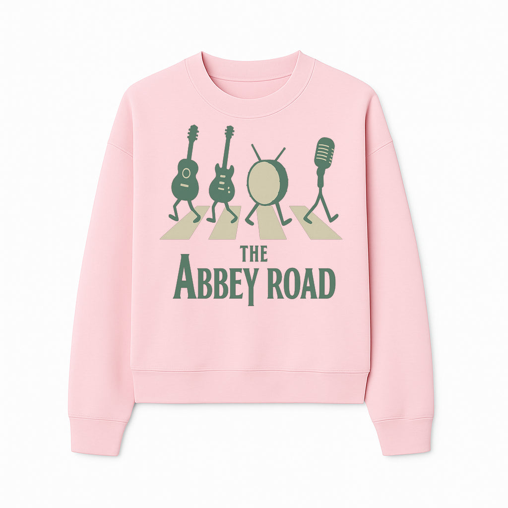 Abbey Road Music Art Print - Iconic Guitar, Drum, & Microphone Design - Perfect for Music Lovers & Retro Decor - Sweatshirt 1758338739865.jpg