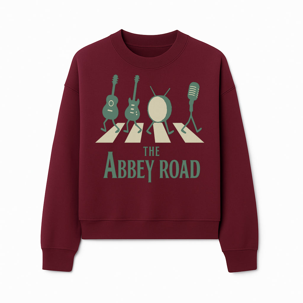 Abbey Road Music Art Print - Iconic Guitar, Drum, & Microphone Design - Perfect for Music Lovers & Retro Decor - Sweatshirt 1758338740027.jpg