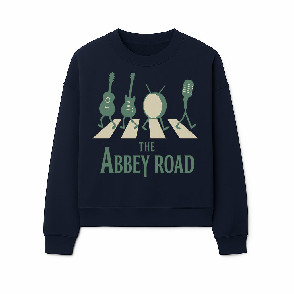 Abbey Road Music Art Print - Iconic Guitar, Drum, & Microphone Design - Perfect for Music Lovers & Retro Decor - Sweatshirt 1758338740168.jpg