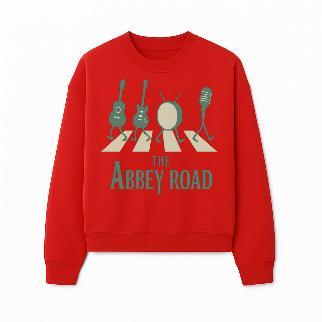Abbey Road Music Art Print - Iconic Guitar, Drum, & Microphone Design - Perfect for Music Lovers & Retro Decor - Sweatshirt 1758338740322.jpg