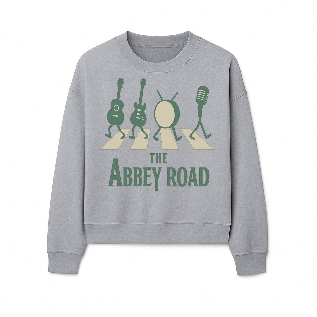 Abbey Road Music Art Print - Iconic Guitar, Drum, & Microphone Design - Perfect for Music Lovers & Retro Decor - Sweatshirt 1758338740455.jpg