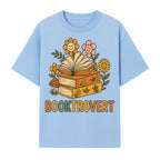 Booktrovert Floral Design with Open Books and Smiley Flowers - Perfect for Book Lovers and Introverts Gifts - T-shirt 1758341629032.jpg