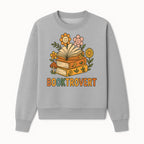 Booktrovert Floral Design with Open Books and Smiley Flowers - Perfect for Book Lovers and Introverts Gifts - Sweatshirt 1758341631422.jpg