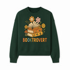 Booktrovert Floral Design with Open Books and Smiley Flowers - Perfect for Book Lovers and Introverts Gifts - Sweatshirt 1758341631849.jpg