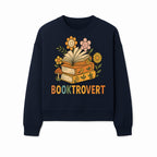 Booktrovert Floral Design with Open Books and Smiley Flowers - Perfect for Book Lovers and Introverts Gifts - Sweatshirt 1758341632604.jpg