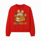 Booktrovert Floral Design with Open Books and Smiley Flowers - Perfect for Book Lovers and Introverts Gifts - Sweatshirt 1758341632729.jpg