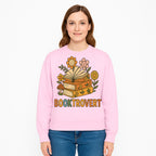 Booktrovert Floral Design with Open Books and Smiley Flowers - Perfect for Book Lovers and Introverts Gifts - Sweatshirt 1758341634311.jpg