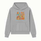 All the Cool Kids Are Reading - Book Lovers Wall Art Print with Coffee and Books Illustration - Hoodie 1758341637215.jpg