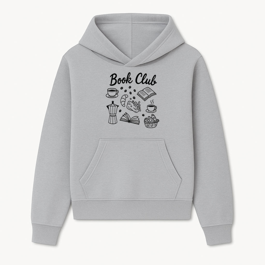 Book Club Art Print with Coffee, Croissant, and Reading Themes - Perfect for Coffee Lovers and Book Enthusiasts - Hoodie 1758341637297.jpg