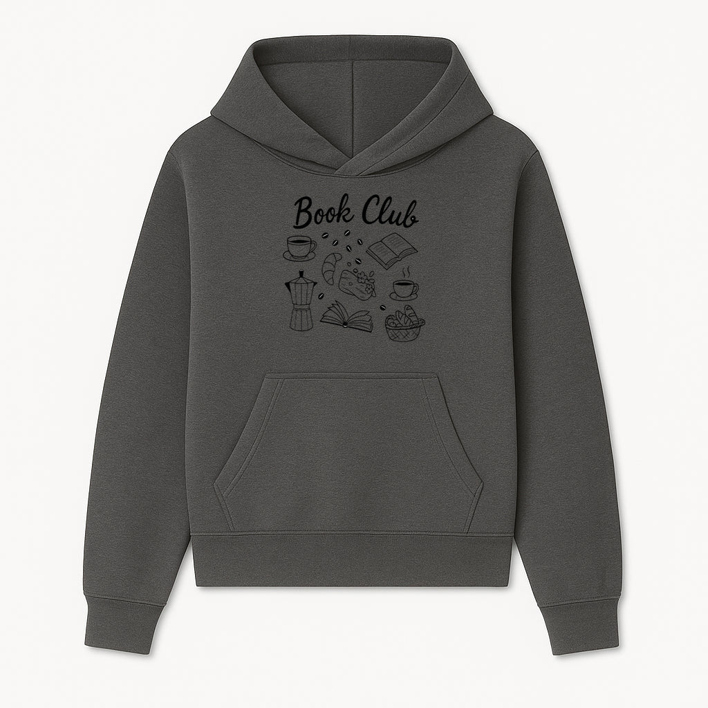 Book Club Art Print with Coffee, Croissant, and Reading Themes - Perfect for Coffee Lovers and Book Enthusiasts - Hoodie 1758341637570.jpg