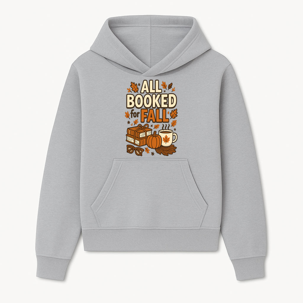 All Booked for Fall T-shirt Cozy Autumn Design with Books, Pumpkin, Coffee, and Leaves Perfect for Book Lovers - Hoodie 1758341637632.jpg
