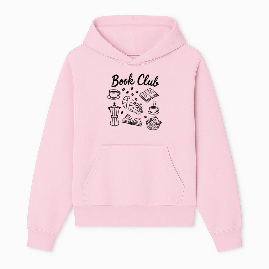 Book Club Art Print with Coffee, Croissant, and Reading Themes - Perfect for Coffee Lovers and Book Enthusiasts - Hoodie 1758341638201.jpg
