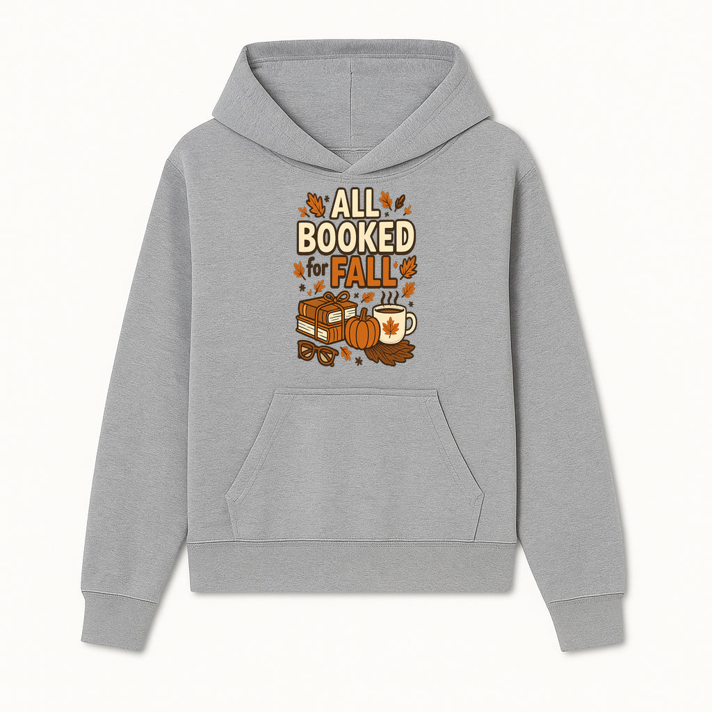 All Booked for Fall T-shirt Cozy Autumn Design with Books, Pumpkin, Coffee, and Leaves Perfect for Book Lovers - Hoodie 1758341638317.jpg