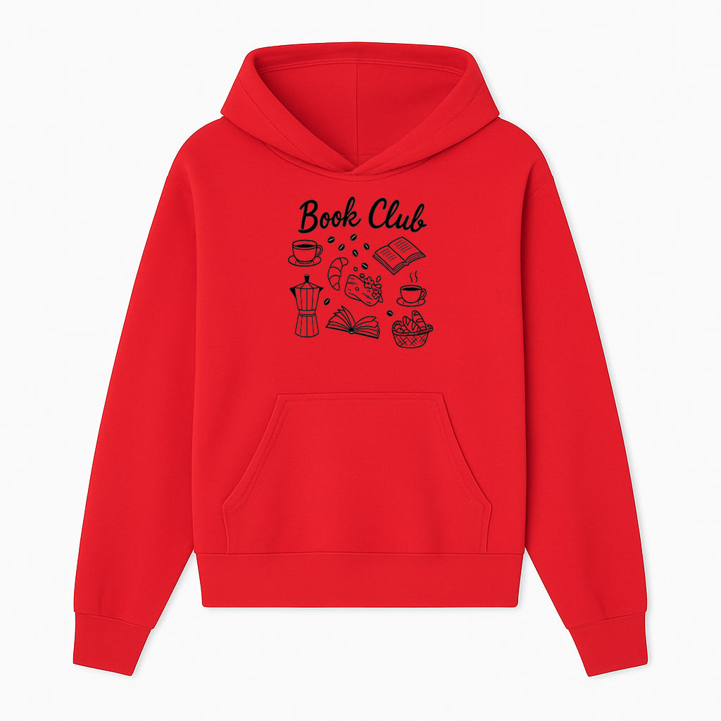Book Club Art Print with Coffee, Croissant, and Reading Themes - Perfect for Coffee Lovers and Book Enthusiasts - Hoodie 1758341638721.jpg