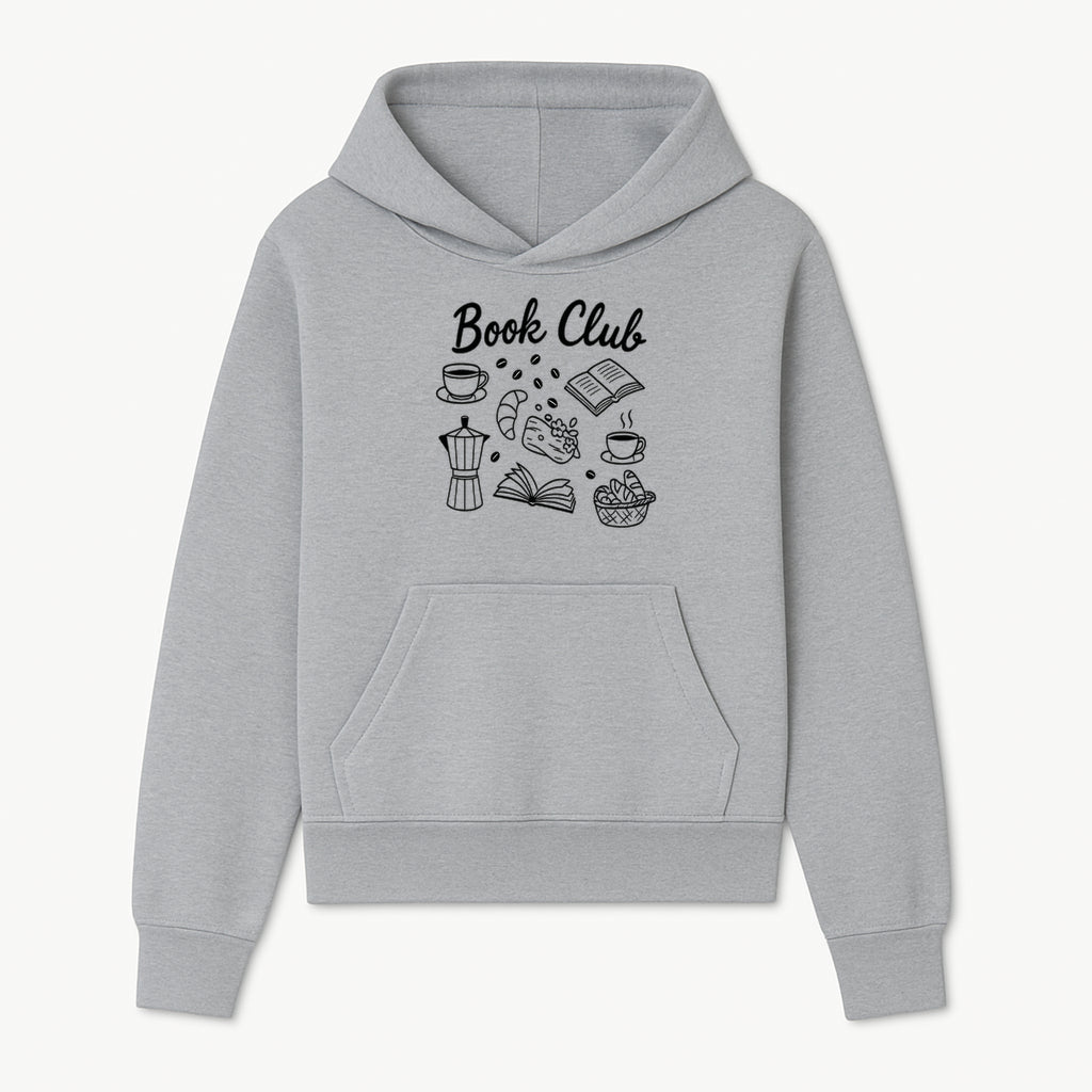 Book Club Art Print with Coffee, Croissant, and Reading Themes - Perfect for Coffee Lovers and Book Enthusiasts - Hoodie 1758341638850.jpg