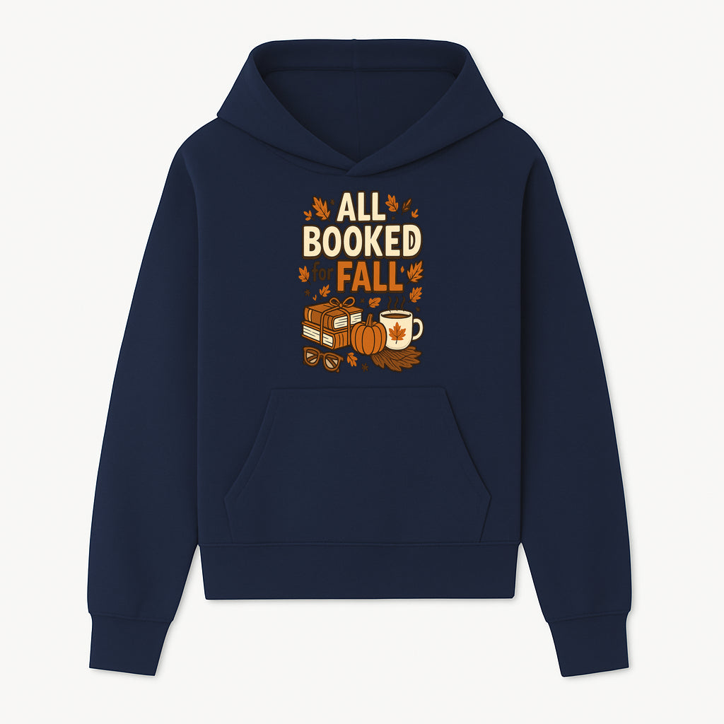 All Booked for Fall T-shirt Cozy Autumn Design with Books, Pumpkin, Coffee, and Leaves Perfect for Book Lovers - Hoodie 1758341639022.jpg