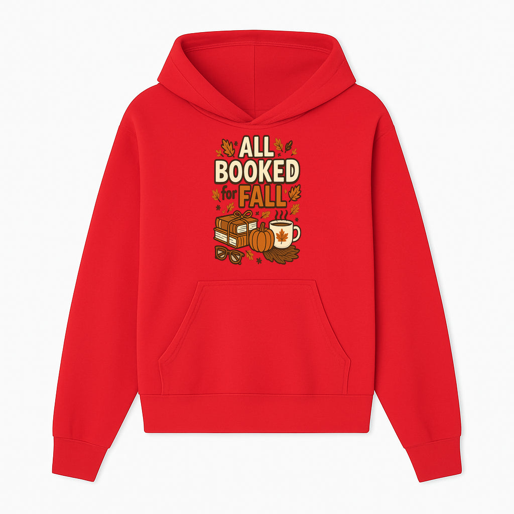 All Booked for Fall T-shirt Cozy Autumn Design with Books, Pumpkin, Coffee, and Leaves Perfect for Book Lovers - Hoodie 1758341639185.jpg