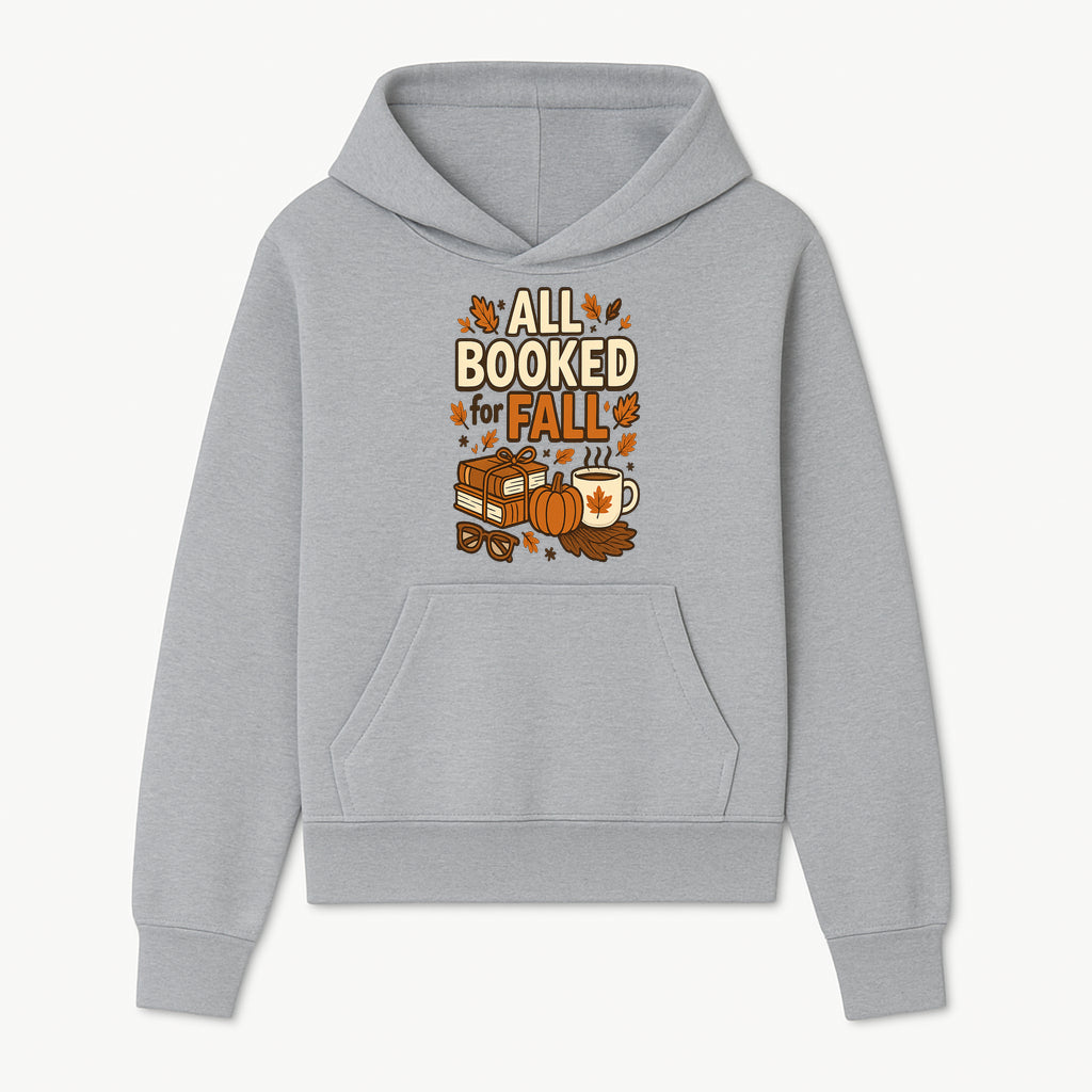 All Booked for Fall T-shirt Cozy Autumn Design with Books, Pumpkin, Coffee, and Leaves Perfect for Book Lovers - Hoodie 1758341639367.jpg