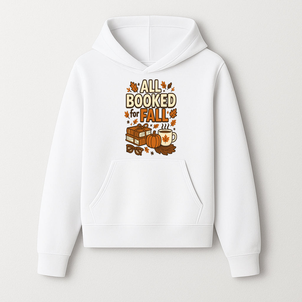 All Booked for Fall T-shirt Cozy Autumn Design with Books, Pumpkin, Coffee, and Leaves Perfect for Book Lovers - Hoodie 1758341639513.jpg