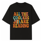 All the Cool Kids Are Reading - Book Lovers Wall Art Print with Coffee and Books Illustration - T-shirt 1758341639975.jpg
