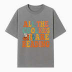 All the Cool Kids Are Reading - Book Lovers Wall Art Print with Coffee and Books Illustration - T-shirt 1758341640447.jpg