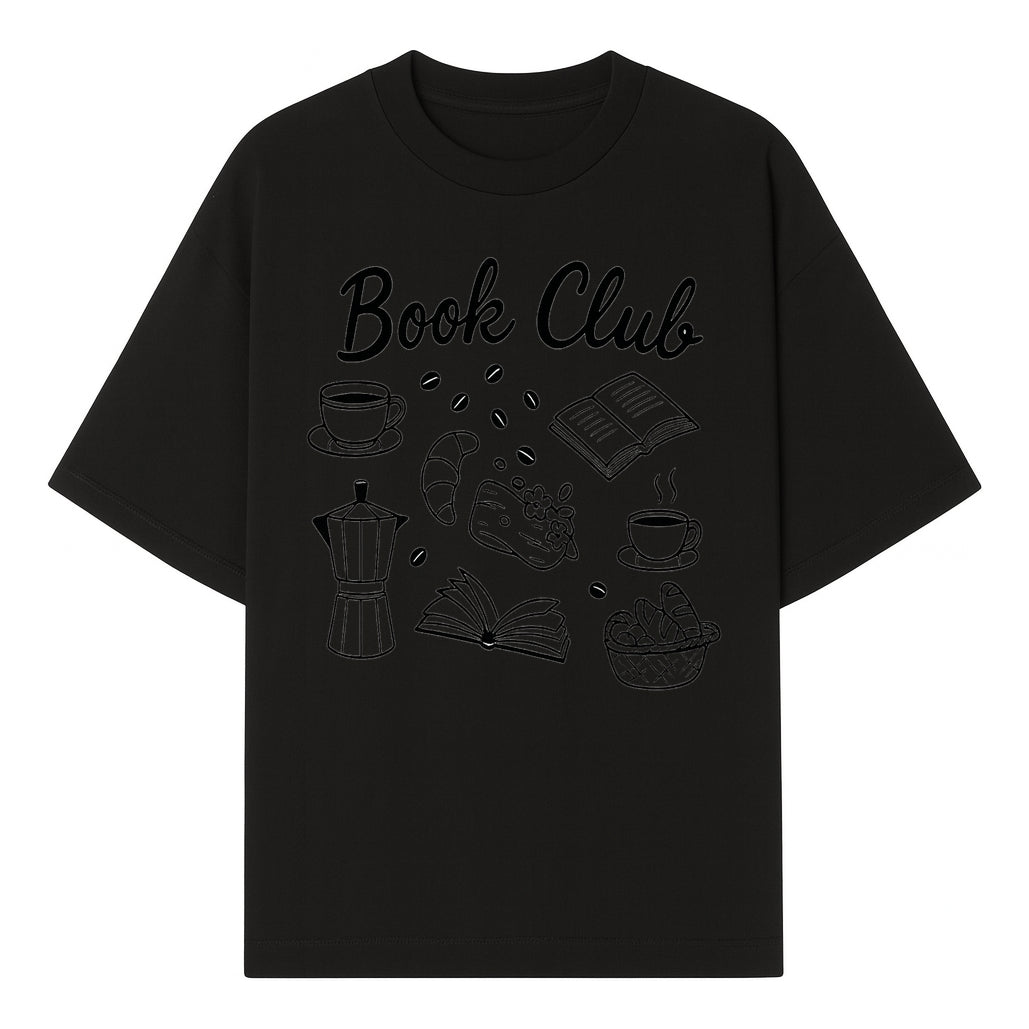Book Club Art Print with Coffee, Croissant, and Reading Themes - Perfect for Coffee Lovers and Book Enthusiasts - T-shirt 1758341640627.jpg