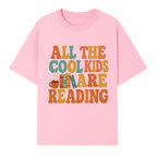 All the Cool Kids Are Reading - Book Lovers Wall Art Print with Coffee and Books Illustration - T-shirt 1758341640760.jpg