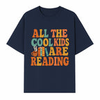 All the Cool Kids Are Reading - Book Lovers Wall Art Print with Coffee and Books Illustration - T-shirt 1758341641021.jpg