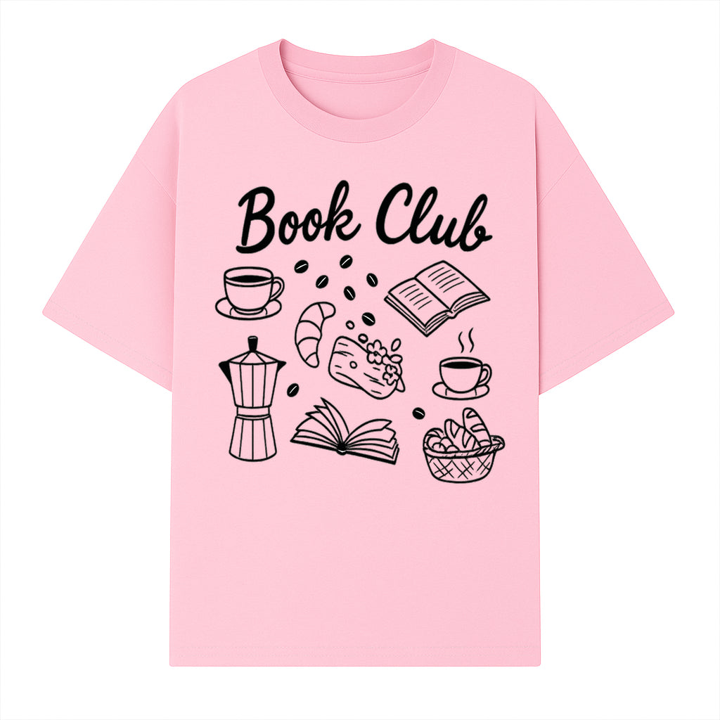 Book Club Art Print with Coffee, Croissant, and Reading Themes - Perfect for Coffee Lovers and Book Enthusiasts - T-shirt 1758341641327.jpg