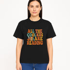 All the Cool Kids Are Reading - Book Lovers Wall Art Print with Coffee and Books Illustration - T-shirt 1758341642783.jpg