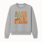 All the Cool Kids Are Reading - Book Lovers Wall Art Print with Coffee and Books Illustration - Sweatshirt 1758341642934.jpg