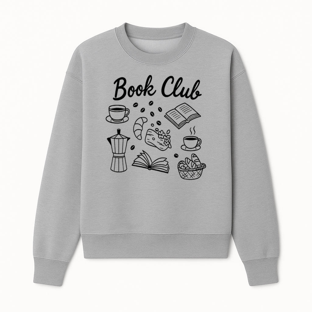 Book Club Art Print with Coffee, Croissant, and Reading Themes - Perfect for Coffee Lovers and Book Enthusiasts - Sweatshirt 1758341643471.jpg