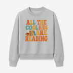 All the Cool Kids Are Reading - Book Lovers Wall Art Print with Coffee and Books Illustration - Sweatshirt 1758341643546.jpg