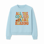 All the Cool Kids Are Reading - Book Lovers Wall Art Print with Coffee and Books Illustration - Sweatshirt 1758341643676.jpg