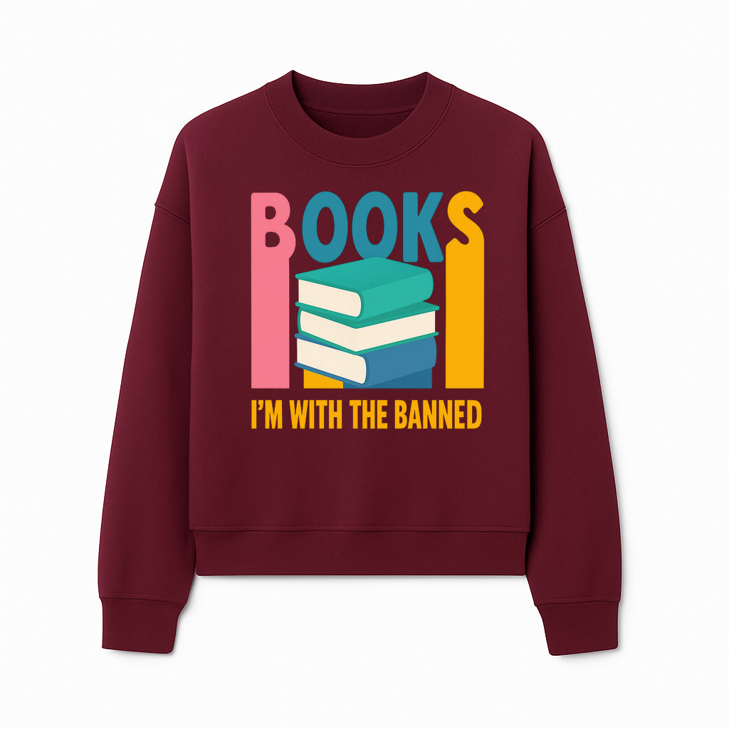 Books I'm With The Banned T-Shirt | Support Free Speech | Literature Advocacy Tee - Sweatshirt 1758341644883.jpg