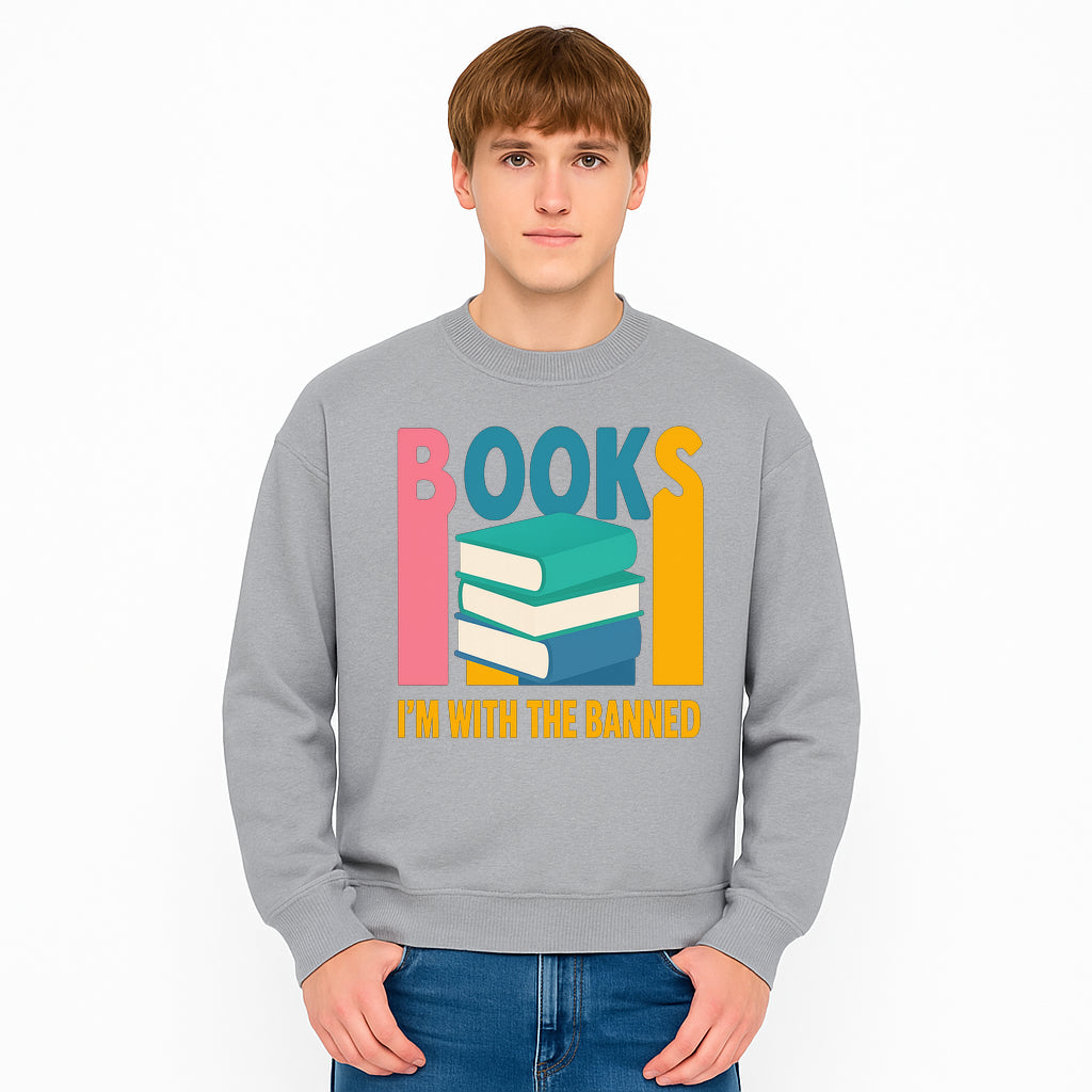 Books I'm With The Banned T-Shirt | Support Free Speech | Literature Advocacy Tee - Sweatshirt 1758341646666.jpg