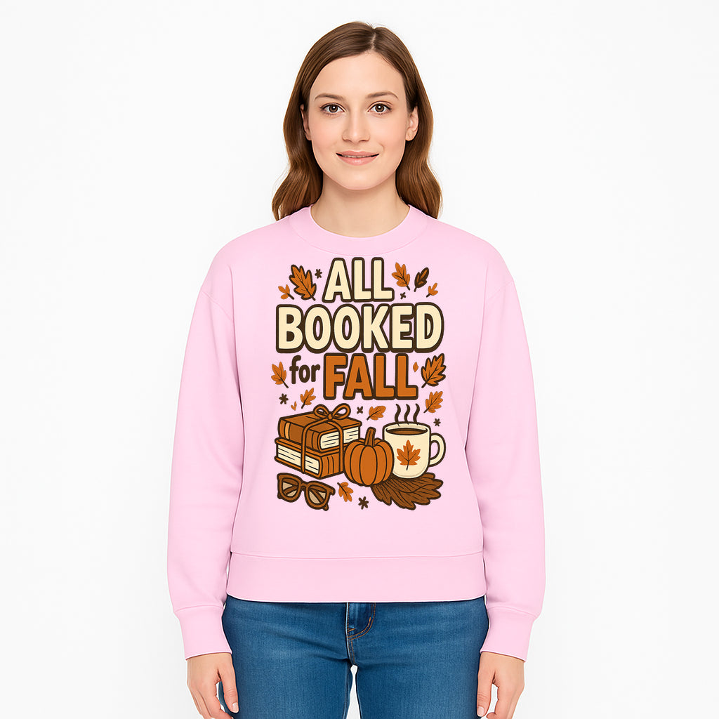 All Booked for Fall T-shirt Cozy Autumn Design with Books, Pumpkin, Coffee, and Leaves Perfect for Book Lovers - Sweatshirt 1758341646813.jpg