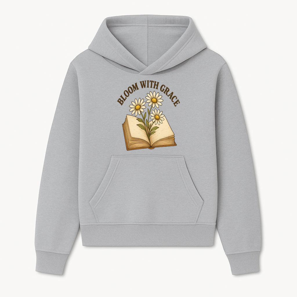 Bloom with Grace Floral Book Art Print - Inspirational Decor for Home, Office, and Gift Giving - Hoodie 1758341655879.jpg