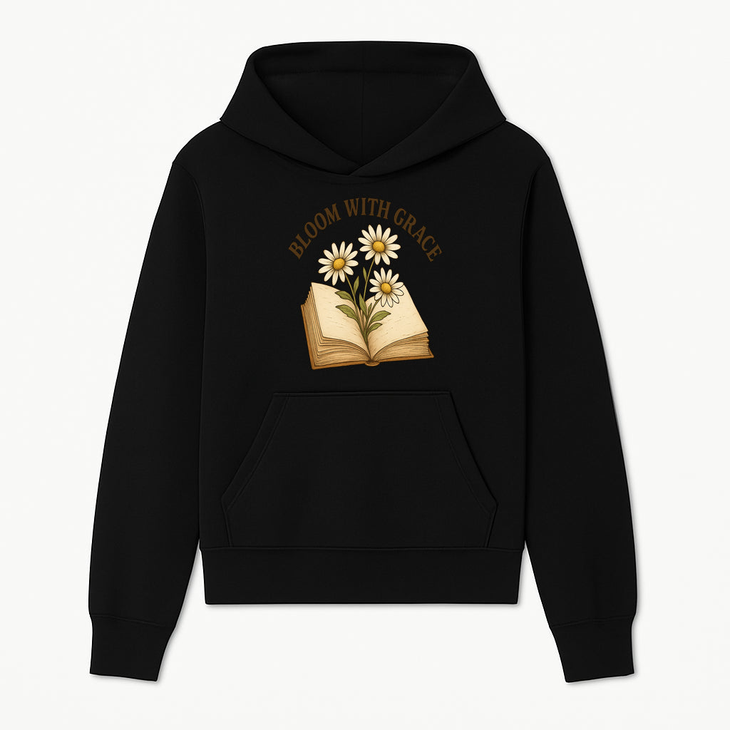 Bloom with Grace Floral Book Art Print - Inspirational Decor for Home, Office, and Gift Giving - Hoodie 1758341656027.jpg