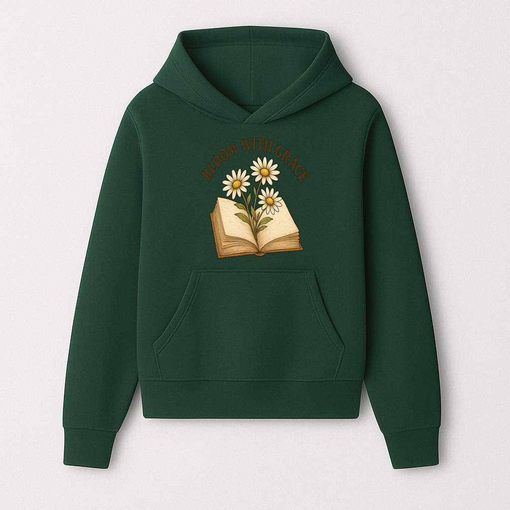 Bloom with Grace Floral Book Art Print - Inspirational Decor for Home, Office, and Gift Giving - Hoodie 1758341656310.jpg