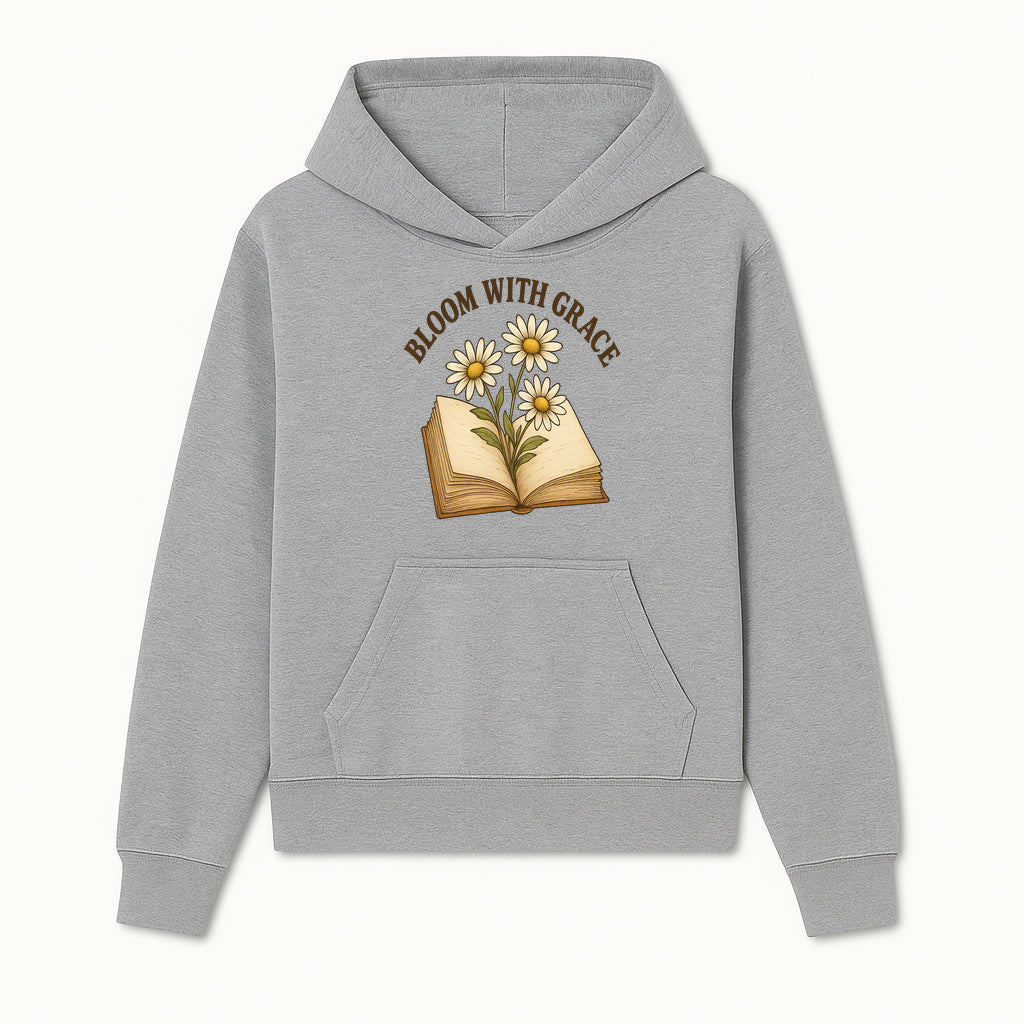 Bloom with Grace Floral Book Art Print - Inspirational Decor for Home, Office, and Gift Giving - Hoodie 1758341656467.jpg