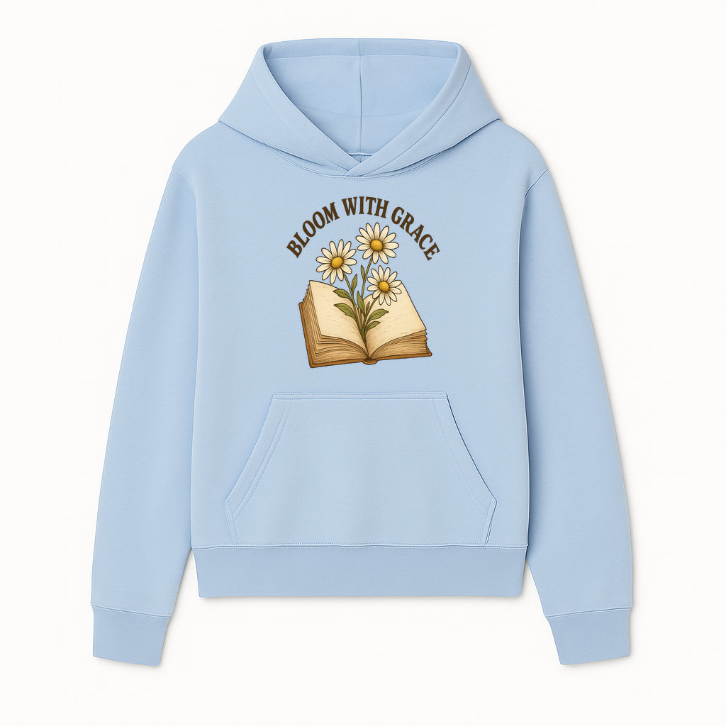 Bloom with Grace Floral Book Art Print - Inspirational Decor for Home, Office, and Gift Giving - Hoodie 1758341656608.jpg