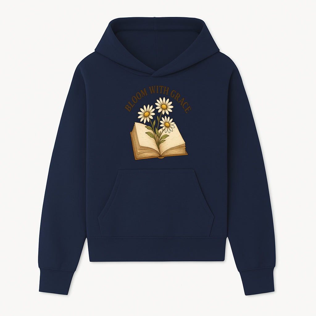 Bloom with Grace Floral Book Art Print - Inspirational Decor for Home, Office, and Gift Giving - Hoodie 1758341657031.jpg