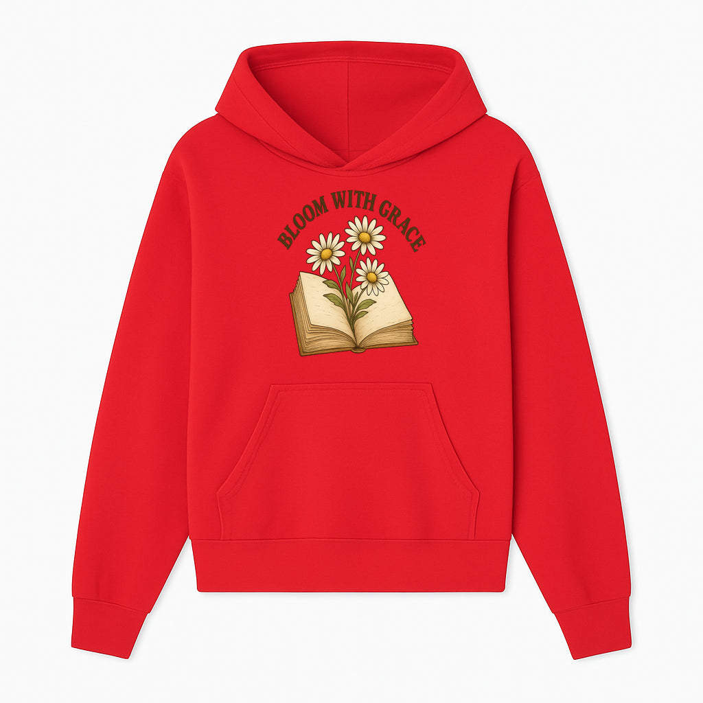 Bloom with Grace Floral Book Art Print - Inspirational Decor for Home, Office, and Gift Giving - Hoodie 1758341657222.jpg