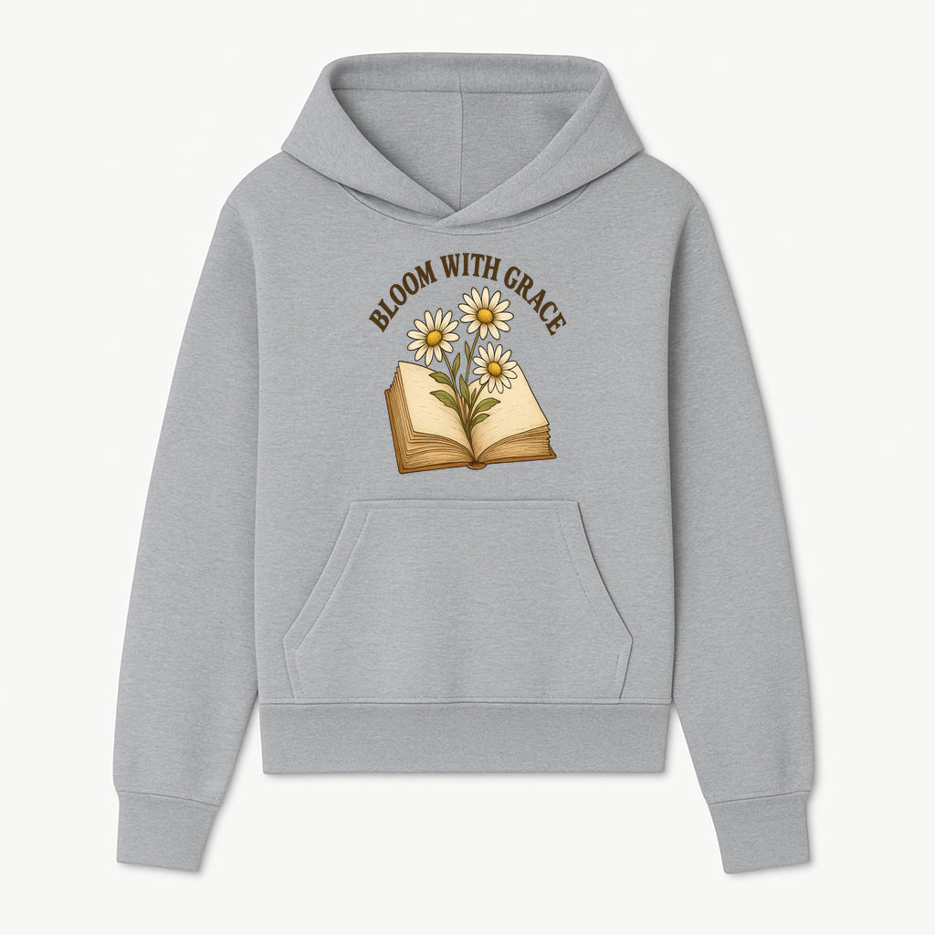 Bloom with Grace Floral Book Art Print - Inspirational Decor for Home, Office, and Gift Giving - Hoodie 1758341657394.jpg