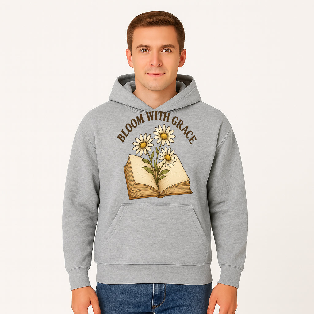 Bloom with Grace Floral Book Art Print - Inspirational Decor for Home, Office, and Gift Giving - Hoodie 1758341658659.jpg
