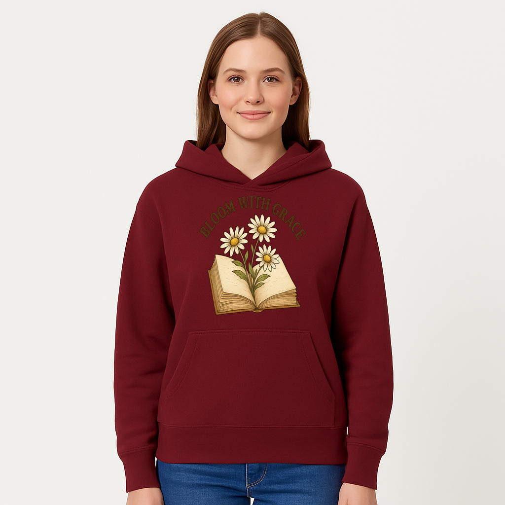 Bloom with Grace Floral Book Art Print - Inspirational Decor for Home, Office, and Gift Giving - Hoodie 1758341658804.jpg
