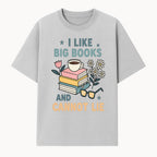 Big Books and Coffee Graphic Tee - Perfect Gift for Book Lovers & Readers, Cute Floral Design, Literary Humor Shirt - T-shirt 1758341659561.jpg