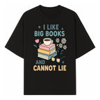 Big Books and Coffee Graphic Tee - Perfect Gift for Book Lovers & Readers, Cute Floral Design, Literary Humor Shirt - T-shirt 1758341659709.jpg